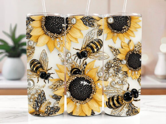 Download 3D Bee Honeycomb Tumbler Wraps - Tumbler wrap Collection