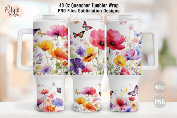 Download Spring Flowers 40oz Tumbler Wrap PNG - Tumbler wrap Collection