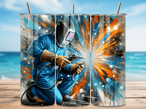 Download Abstract Welding Sparks Tumbler Wrap - Tumbler wrap Collection