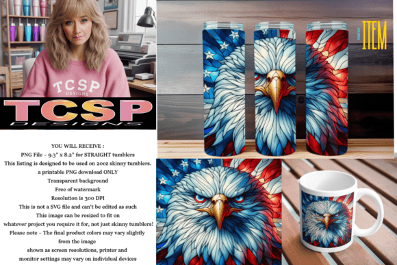 Download Patriotic Eagle Tumbler Wrap - Tumbler wrap Collection