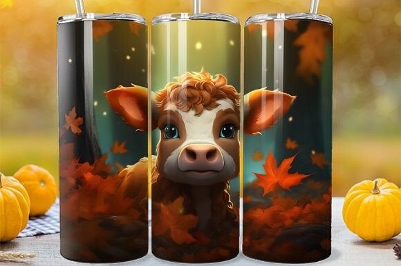 Download Fall Season Highland Calf Tumbler Wrap - Tumbler wrap Collection