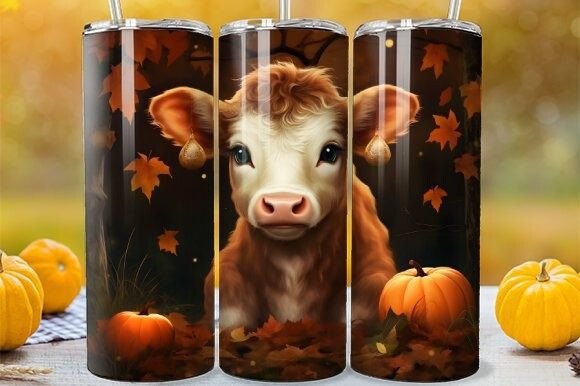 Download Fall Season Highland Calf Tumbler Wrap - Tumbler wrap Collection