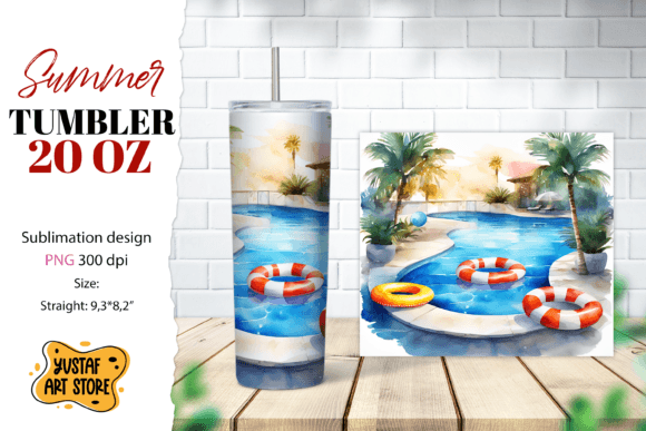Download Pool Tumbler Wrap. Summer Tumbler Sublim - Tumbler wrap Collection