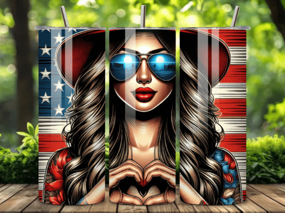 Download 4th of July American Girl Tumbler Wrap - Tumbler wrap Collection