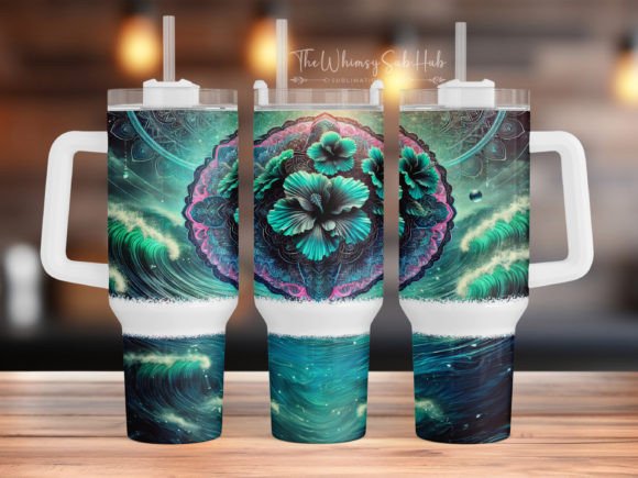 Download Hibiscus 40 Oz Quencher Tumbler Wrap - Tumbler wrap Collection