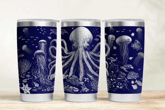 Download Octopus 20oz 30oz Laser Tumbler Wrap SVG - Tumbler wrap Collection