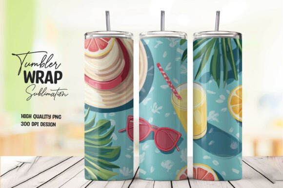Download Beach Flamingo Tumbler Wrap PNG - Tumbler wrap Collection