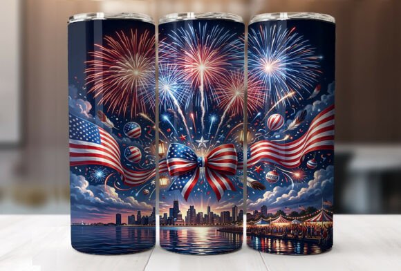 Download Patriotic Fireworks Tumbler Wrap 20oz - Tumbler wrap Collection