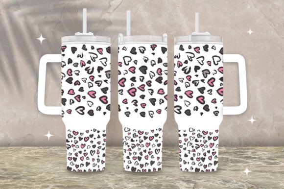 Download 40oz Small Heart Print Tumbler Wrap Png - Tumbler wrap Collection