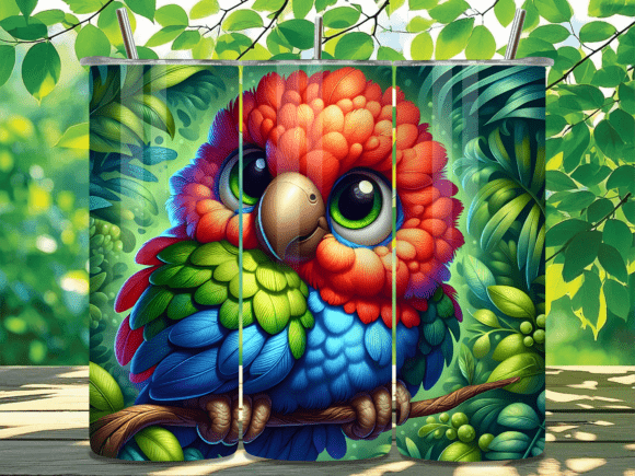 Download Baby Parrot Jungle Bird Tumbler Wrap PNG - Tumbler wrap Collection