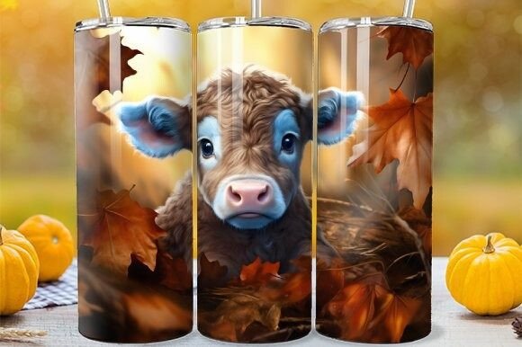 Download Fall Season Highland Calf Tumbler Wrap - Tumbler wrap Collection