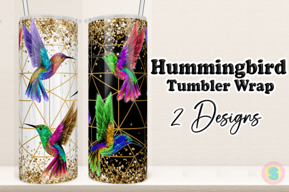 Download Humming Bird Gold Glitter Tumbler Wrap - Tumbler wrap Collection