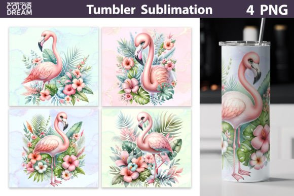Download Tropical Flamingo Tumbler Wrap - Tumbler wrap Collection