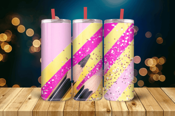 Download Glitter Pencil Teacher Tumbler Wrap - Tumbler wrap Collection