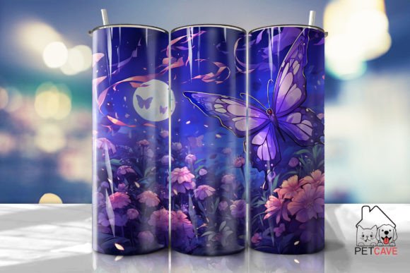 Download Anime Flower Art Tumbler Wrap - Tumbler wrap Collection
