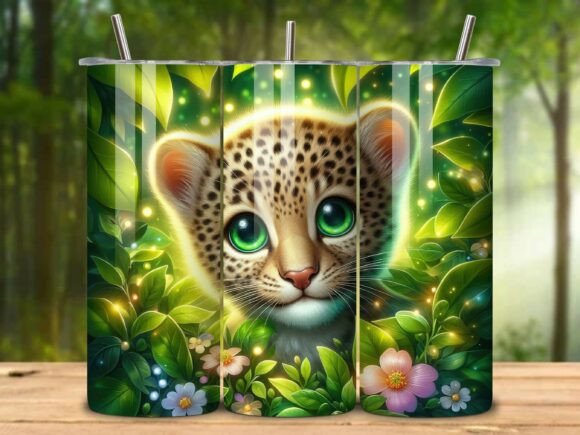 Download Jungle Theme Jaguar Tumbler Wrap Png V.6 - Tumbler wrap Collection