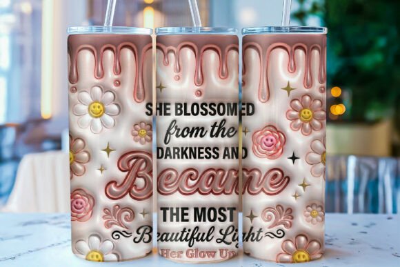Download Feminine Motivational Tumbler Wrap PNG - Tumbler wrap Collection