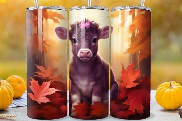Download Fall Season Highland Calf Tumbler Wrap - Tumbler wrap Collection