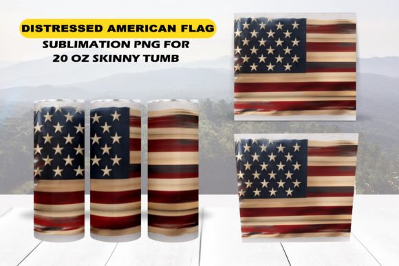 Download Distressed American Flag  Tumbler Wraps - Tumbler wrap Collection