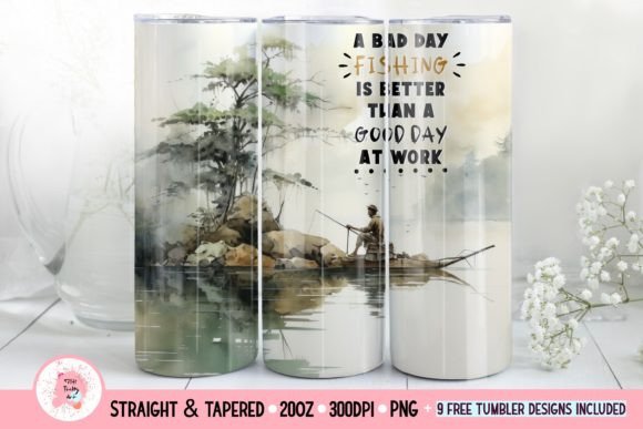 Download Fishing Tumbler Wrap PNG 20oz - Tumbler wrap Collection