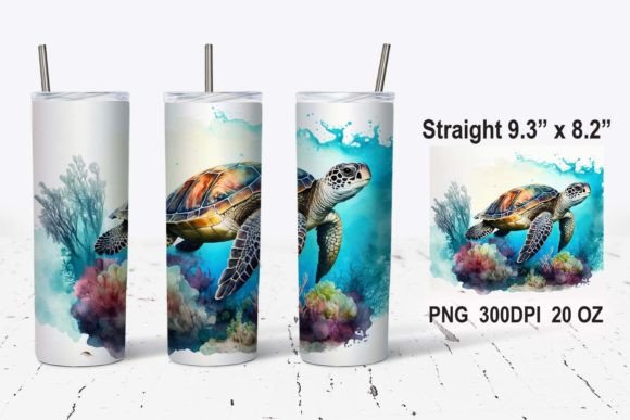 Download Sea Turtle Tumbler Wrap PNG - Tumbler wrap Collection