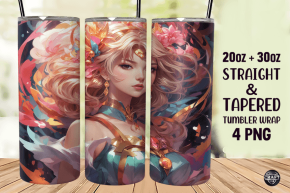 Download Girl Anime Art Tumbler Wrap 20oz Design - Tumbler wrap Collection