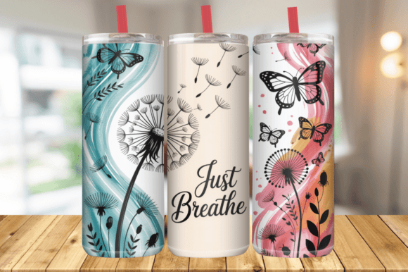 Download Just Breathe Inspirational Tumbler Wrap - Tumbler wrap Collection