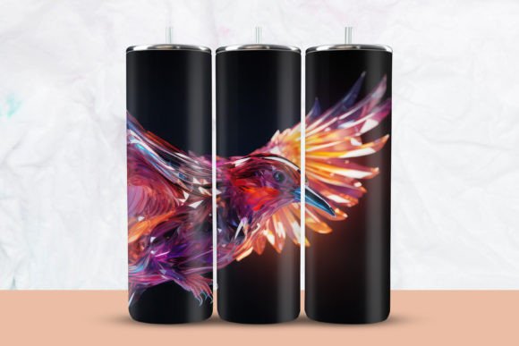 Download Colorful Crystal Bird Tumbler Wrap - Tumbler wrap Collection